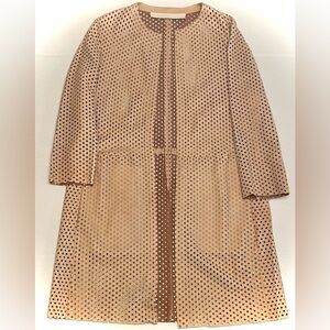 DROMe TAN LEATHER LASER-CUT JACKET-MADE IN ITALY  SIZE X-LARGE